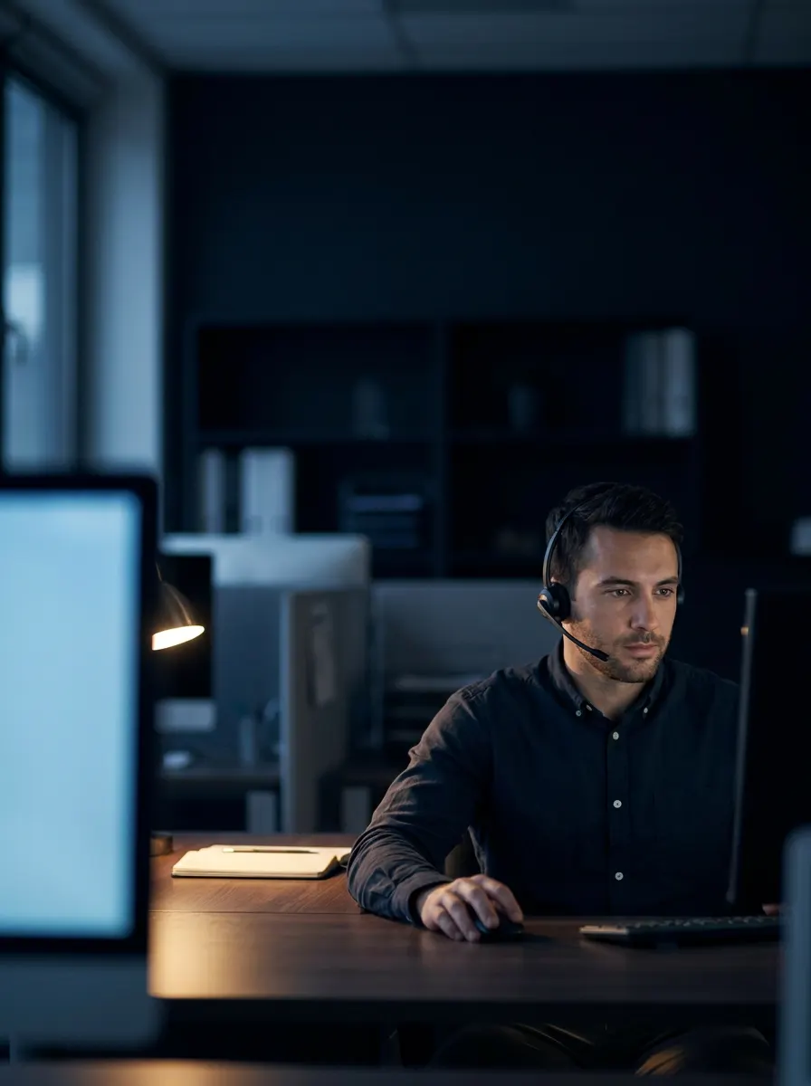 Support-Techniker bei der Arbeit